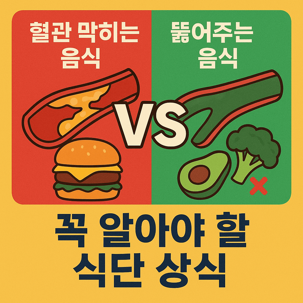 혈관 막는 vs 뚫는 음식
