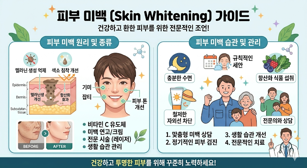 연예인 피부 미백 방법 (피부 톤 한계, 홈케어 성분, 자외선 차단)