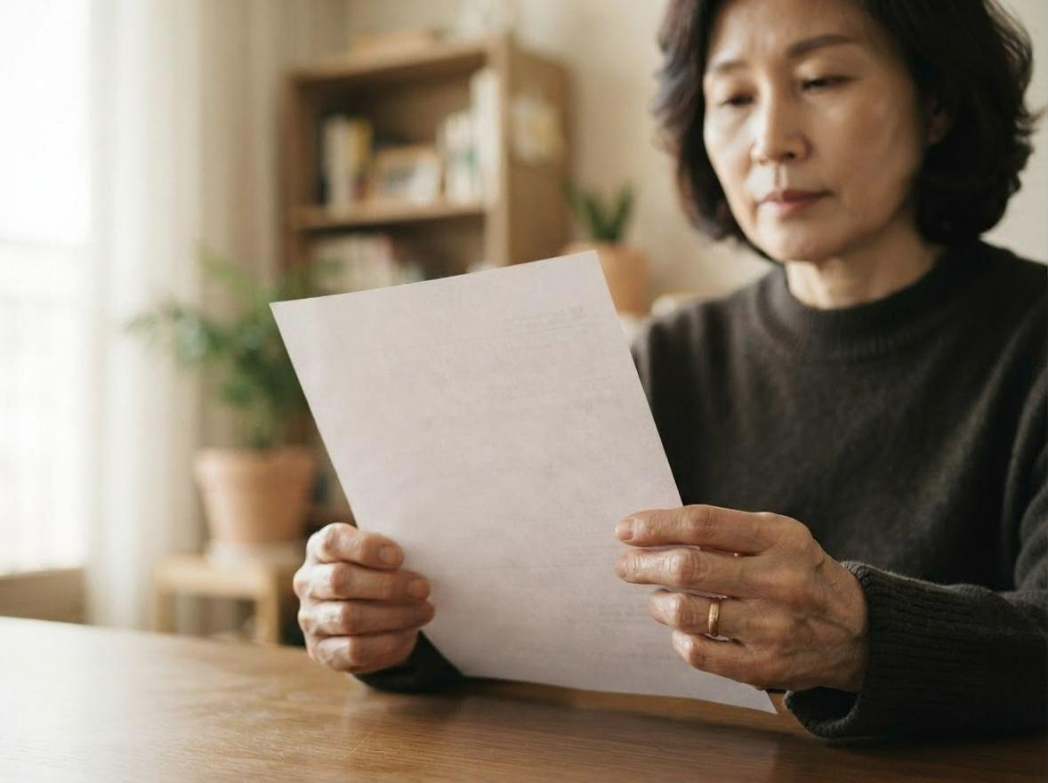 관절염 염증 수치 검사 결과지 확인