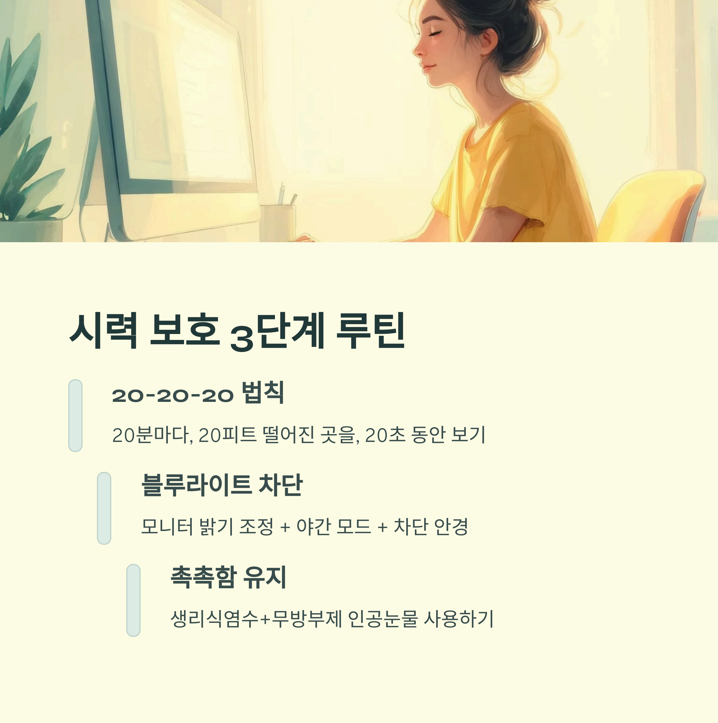 시력 보호 3단계 루틴