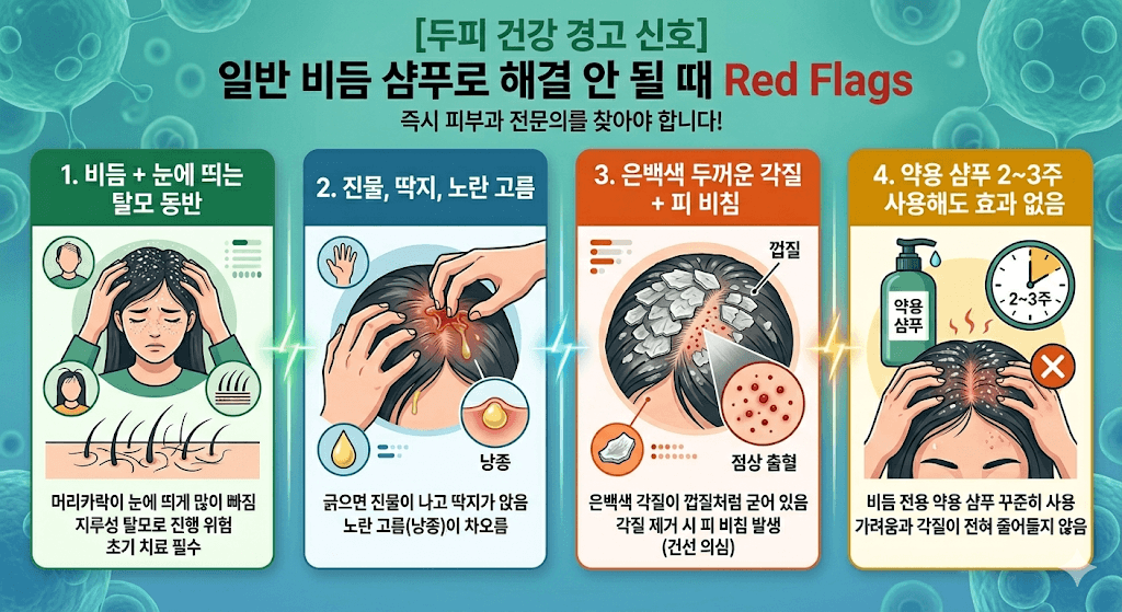 두피 건강 경고 신호