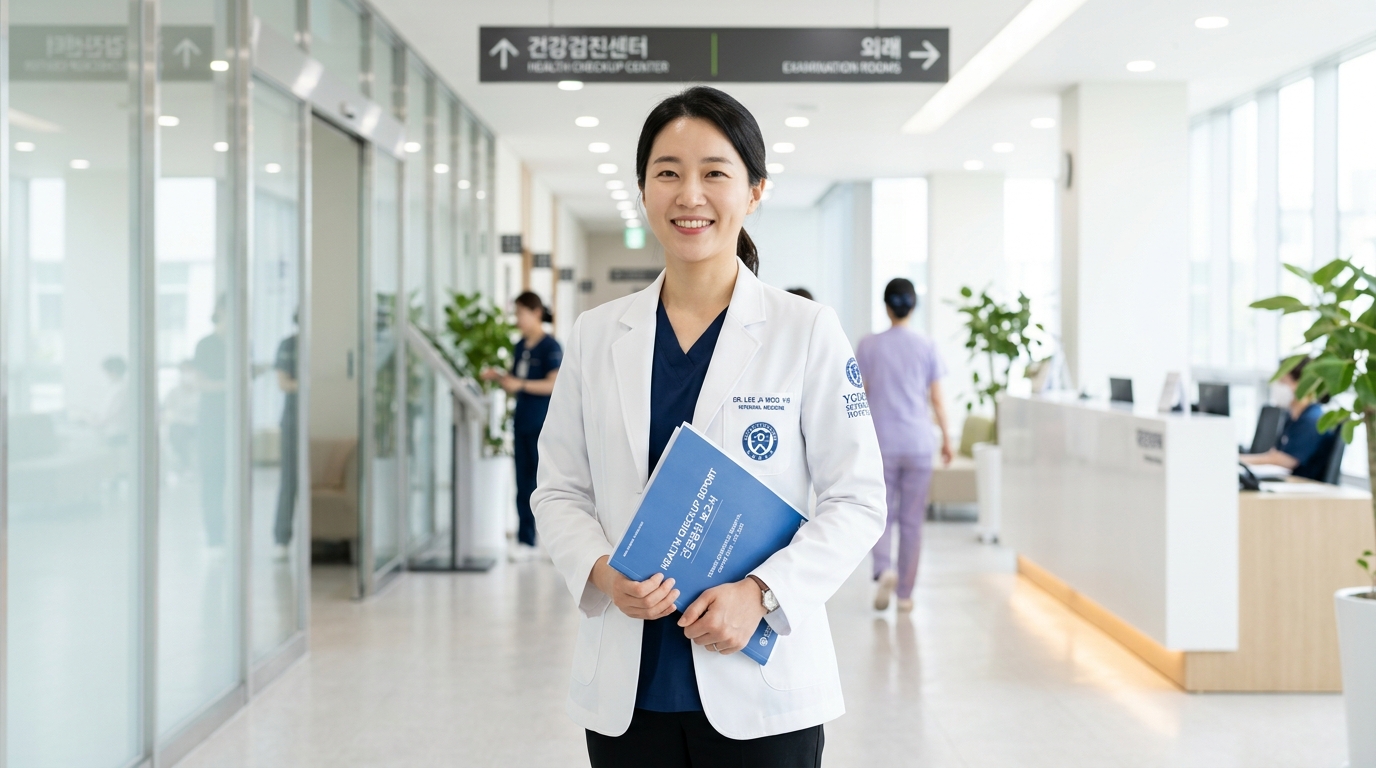 건강검진의 중요성을 강조하는 한국인 전문의