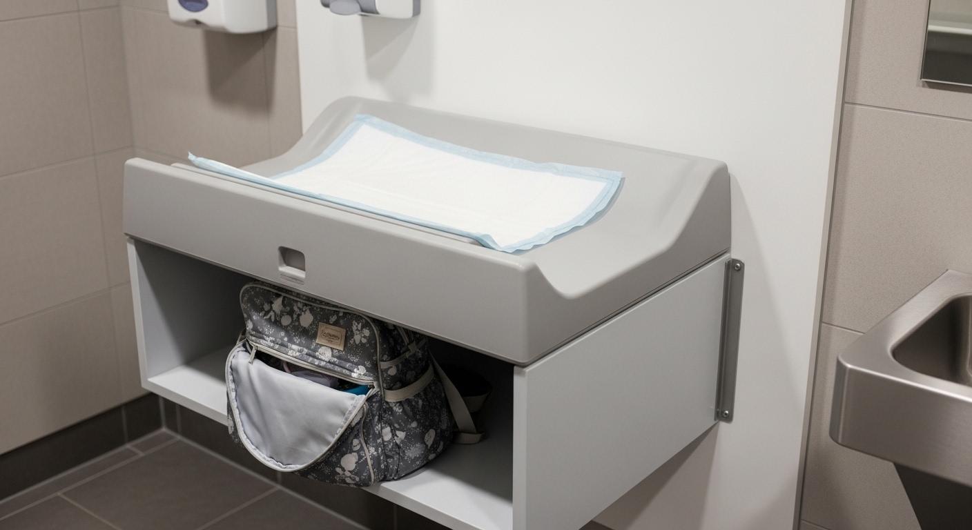 화장실 기저귀 교환대