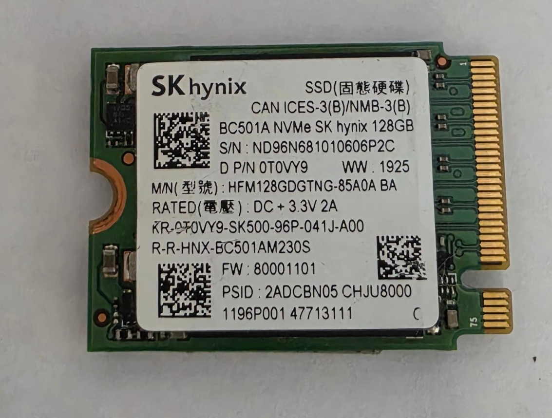 hynix ssd 128g 정면모습