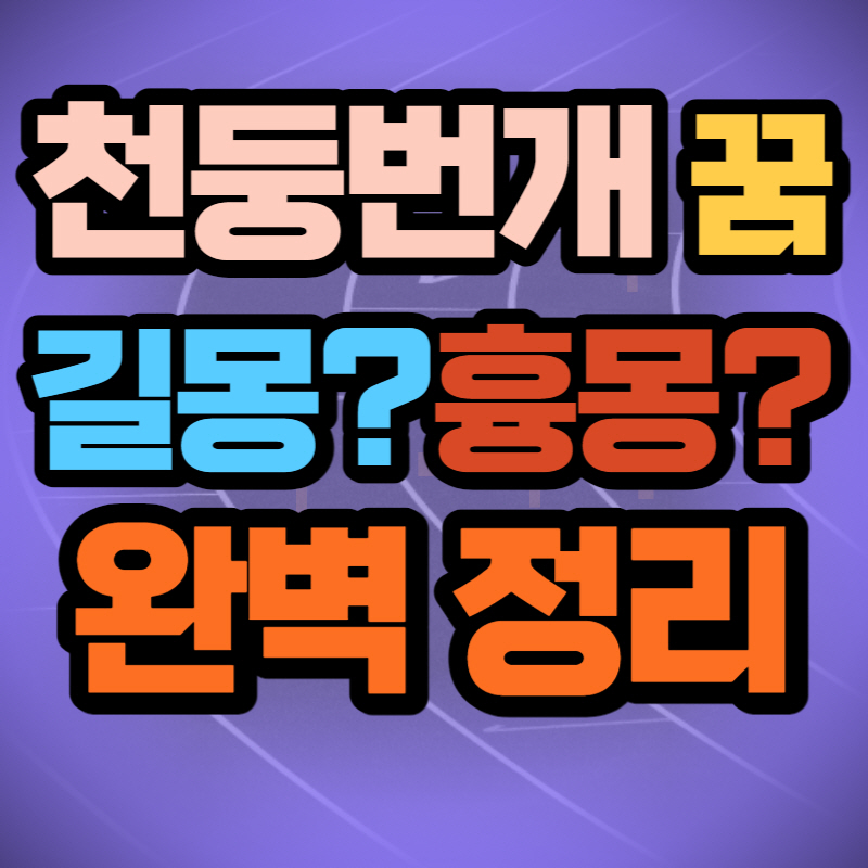 천둥 번개 꿈 (1)