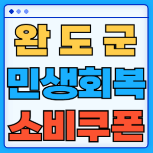 전라남도 완도군 민생회복 소비쿠폰 지원금 농어촌 인구감소지역 혜택 신청방법 신청기간 사용처