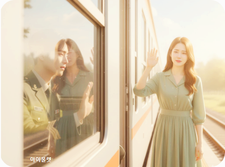 열차 안에서의 이별 – 떠나는 마음