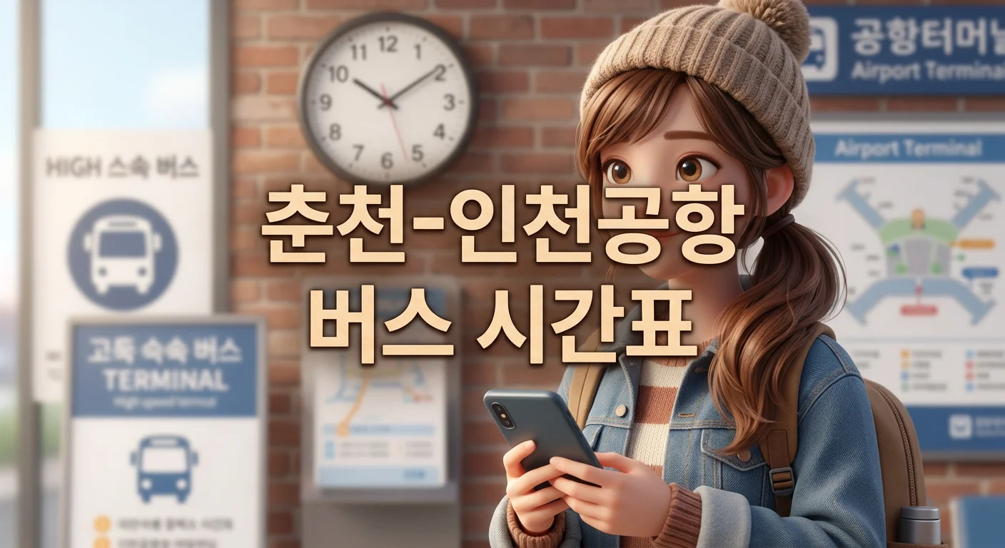 춘천-인천공항 버스 시간표 (가평&middot;청평 경유): 첫차&middot;막차, 요금, 예매 방법