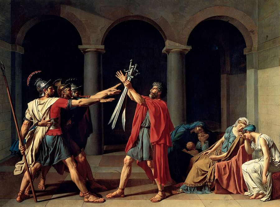 다비드의 대표작 ‘호라티우스 형제의 맹세’