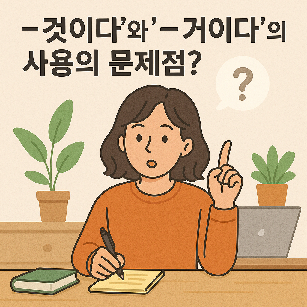 '것이다'와 '거이다' 사용의 문제점