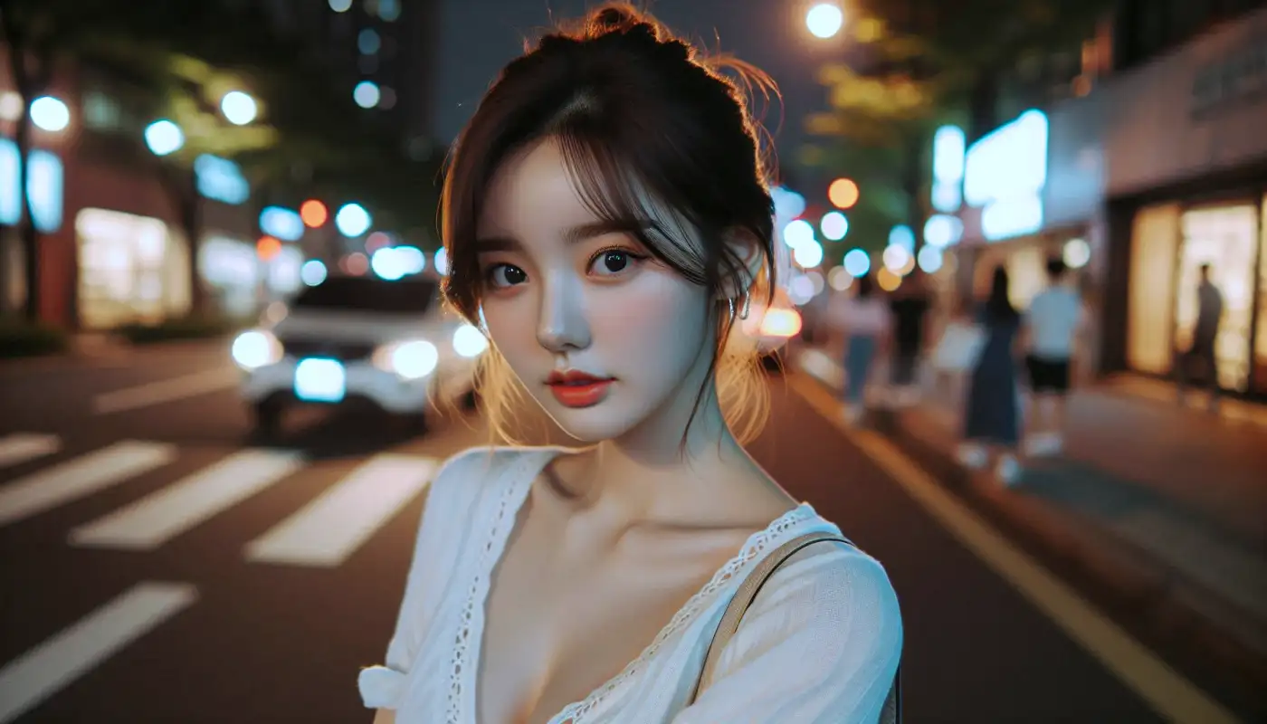 일본-전압-돼지코-파는곳에서-여행준비하는-여성의-모습