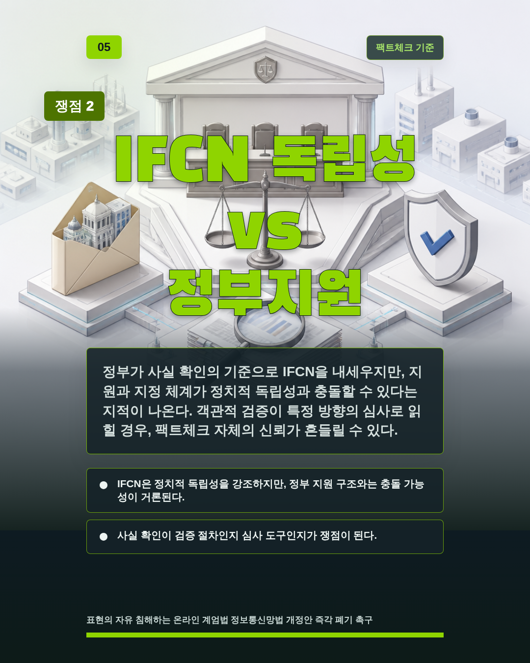 IFCN 독립성 vs 정부지원
