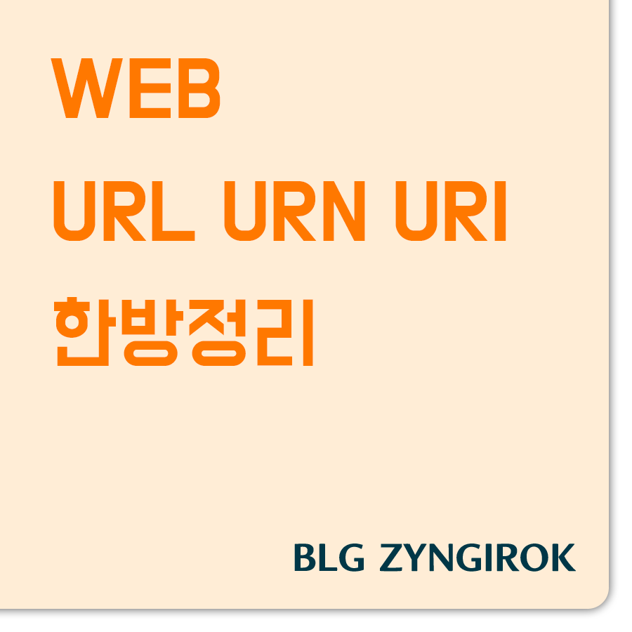 web url urn uri 한방정리 썸네일 이미지이다.