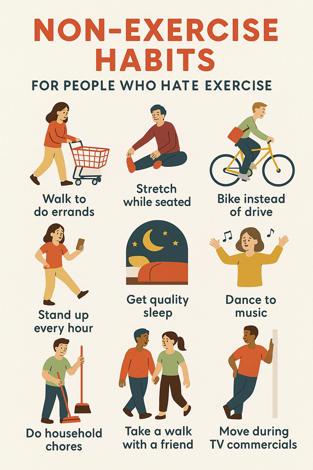 운동을 싫어하는 사람을 위한 비운동 습관