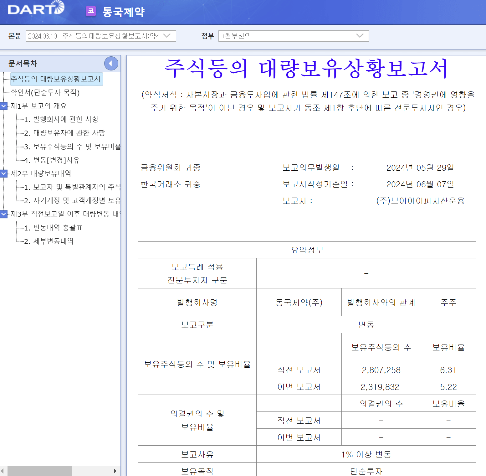 가치투자, 주식투자, 지분공시, 브이아이피자산운용보유주식, 전자공시시스템,5%룰