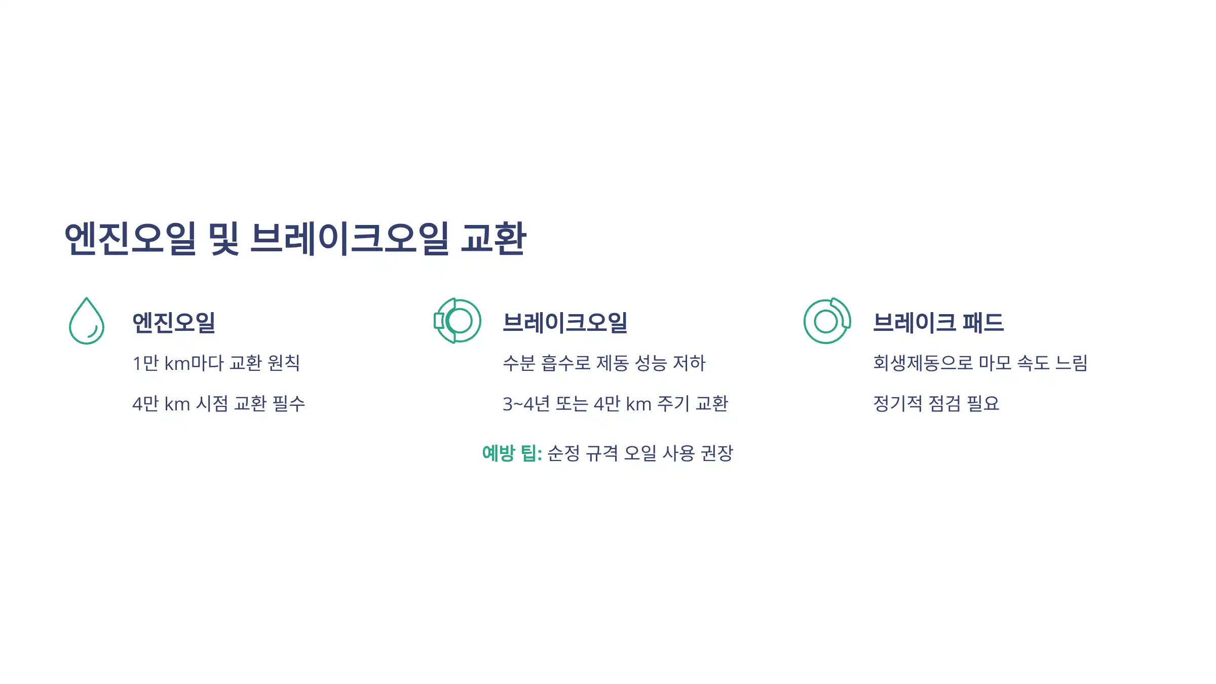 엔진오일 및 브레이크오일 교환