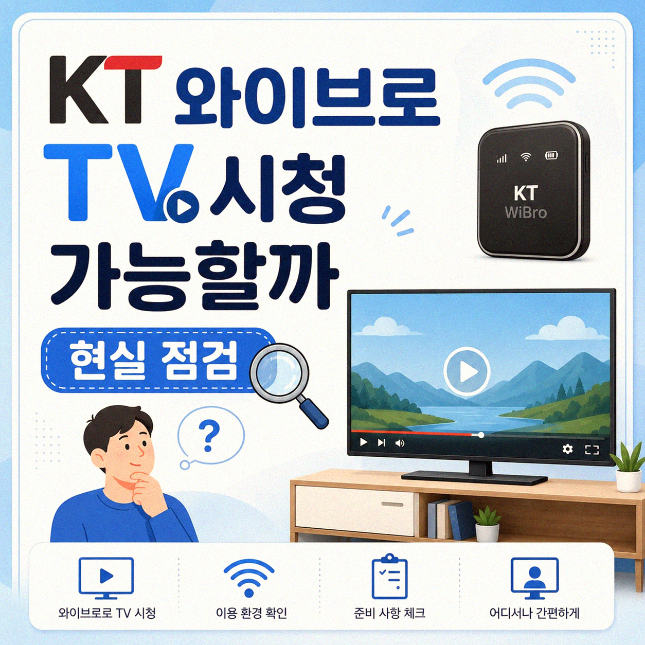 KT 와이브로로 TV 끊김 없이 볼 수 있을까? 경험 기반 정리