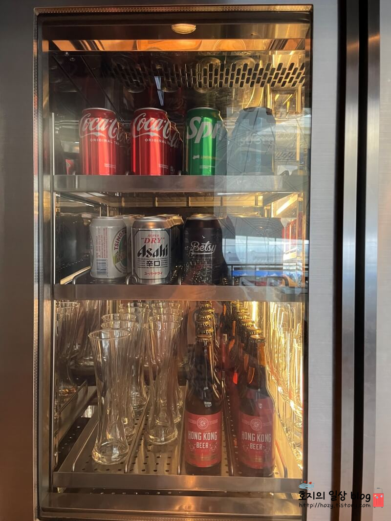 홍콩공항 캐세이퍼시픽 더덱 라운지 드링크메뉴