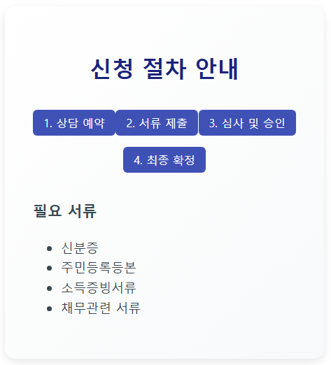 신청 방법 및 필요 서류