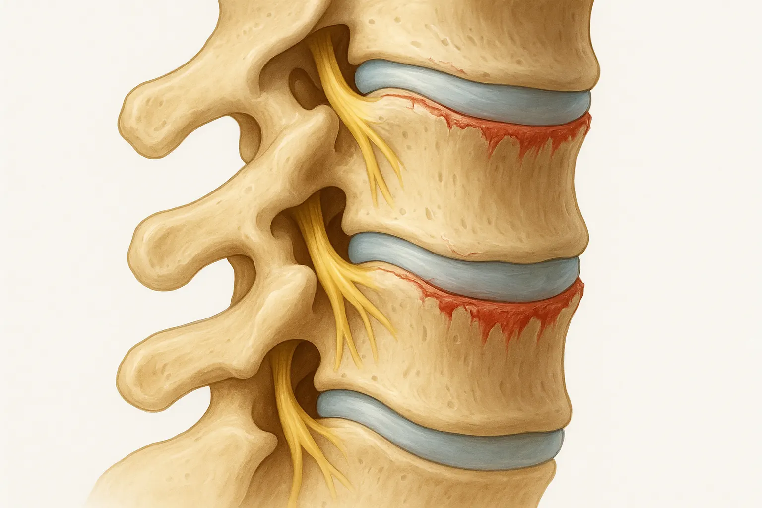 목 연골과 인대 마모음