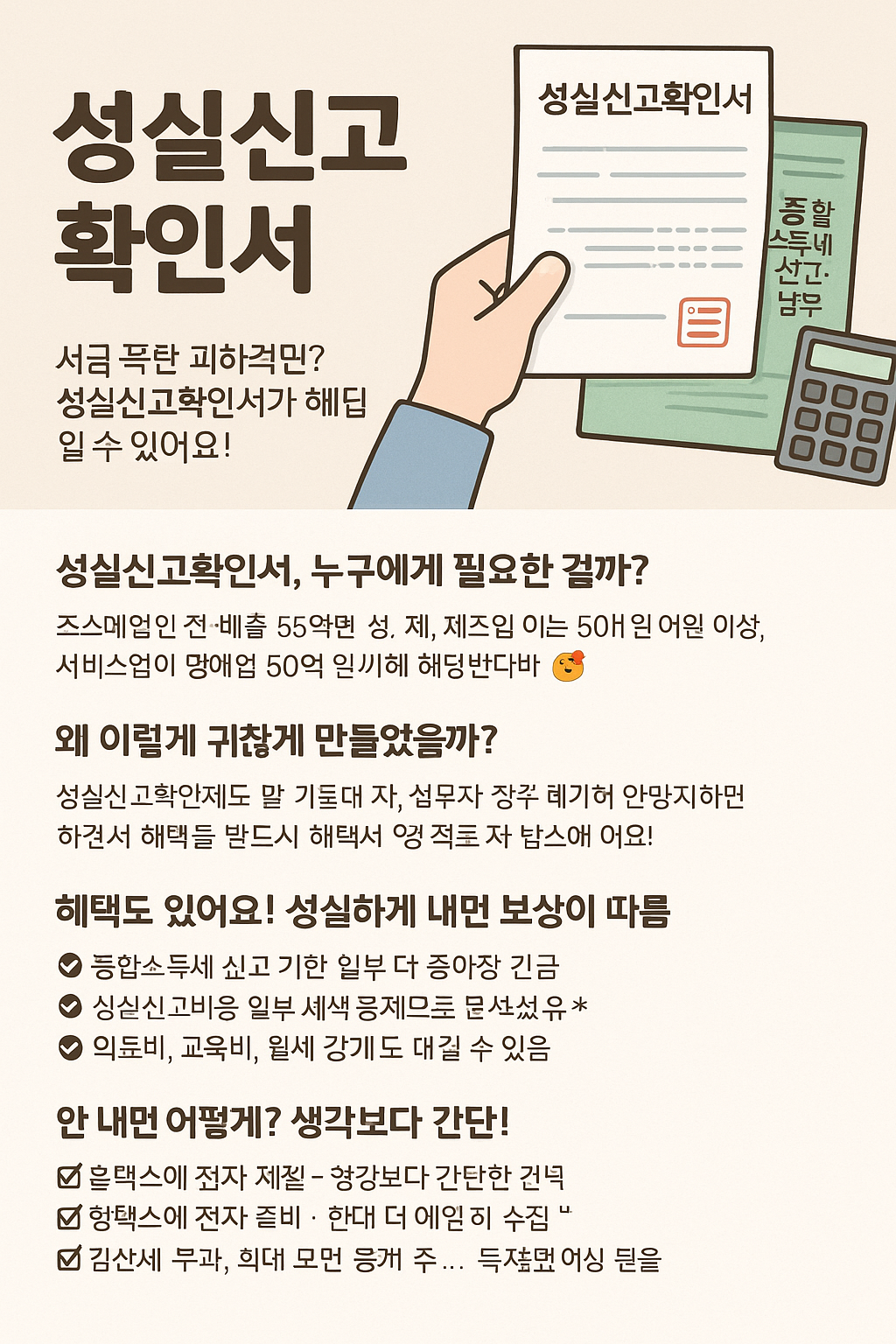 성실신고확인서, 진짜 꼭 제출해야 하나요?