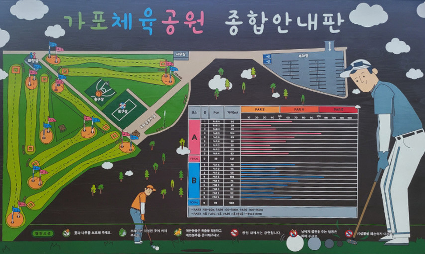 창원 가포파크골프장. 경상남도 창원시 마산합포구 가포신항남로 37