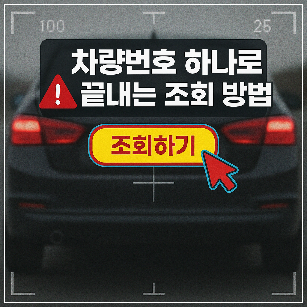 차량 번호 하나로 끝내는 조회 알림 신청 하기