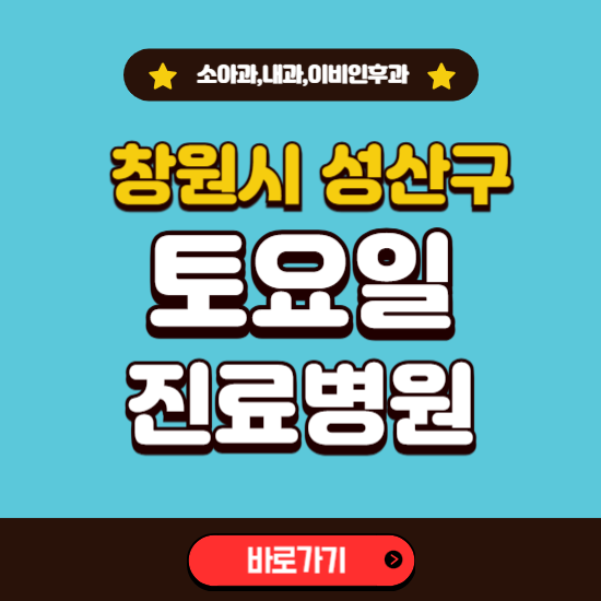 창원시 성산구 토요일 진료 병원 찾기 ❘ 주말 문여는 소아과, 내과, 이비인후과 리스트