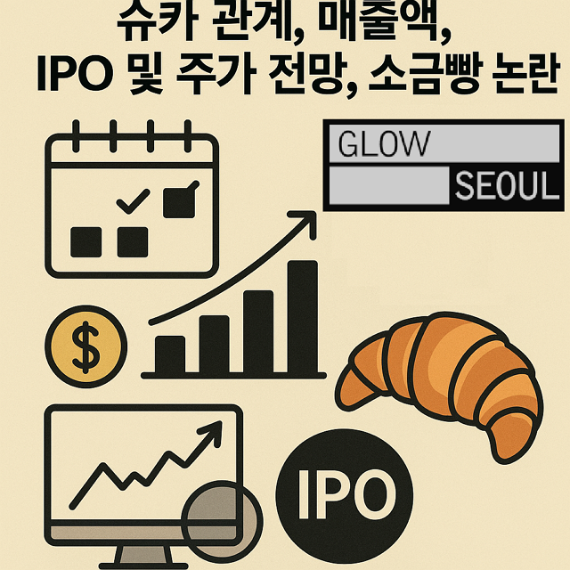 글로우서울 상장 일정, 슈카 관계, 매출액, IPO 및 주가 전망, 소금빵 논란