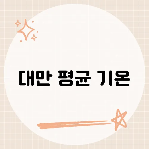 대만 평균 기온, 1년 내내 30도 현실?