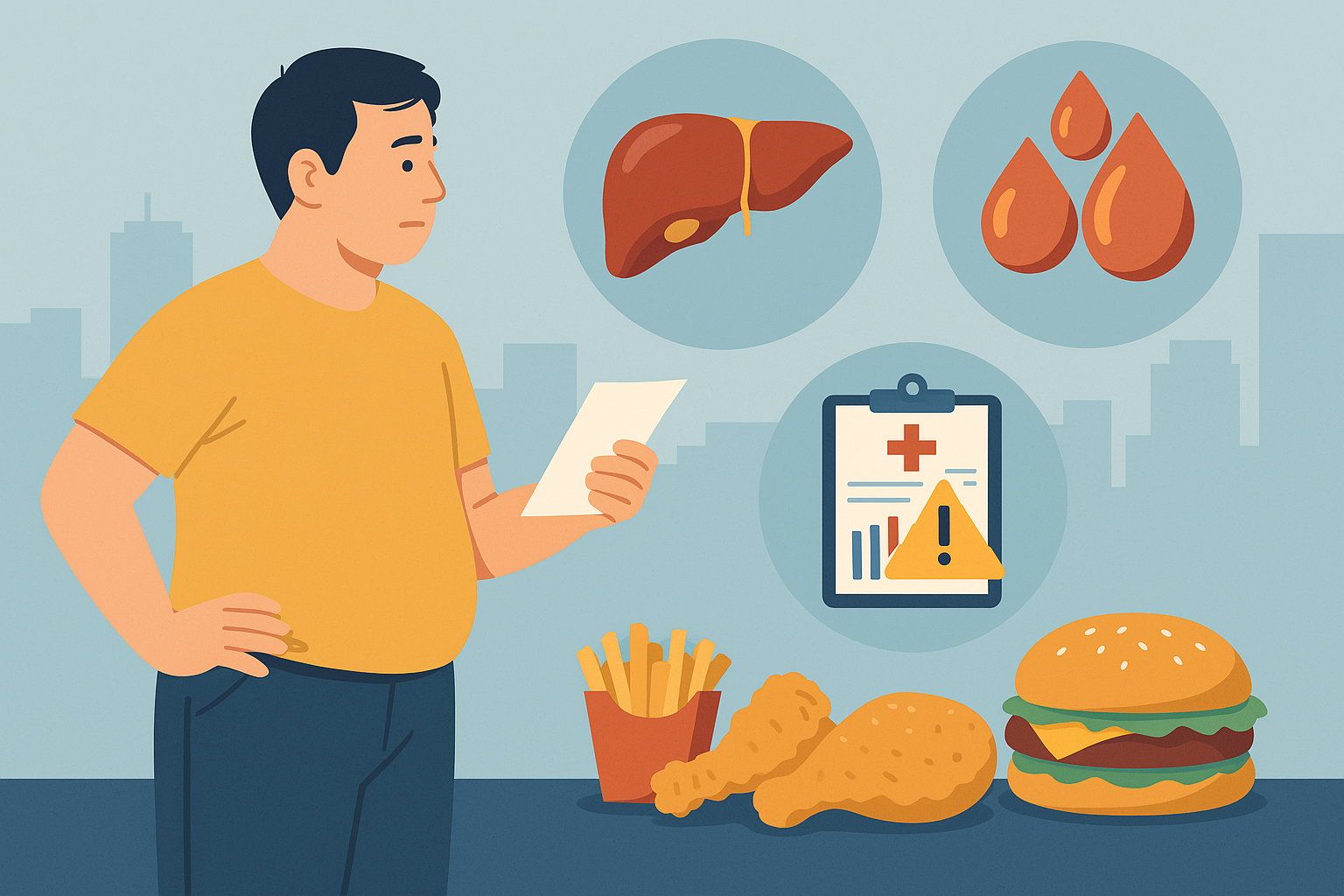 지방간, 고지혈증&hellip; 40대에게 흔한 건강 적신호