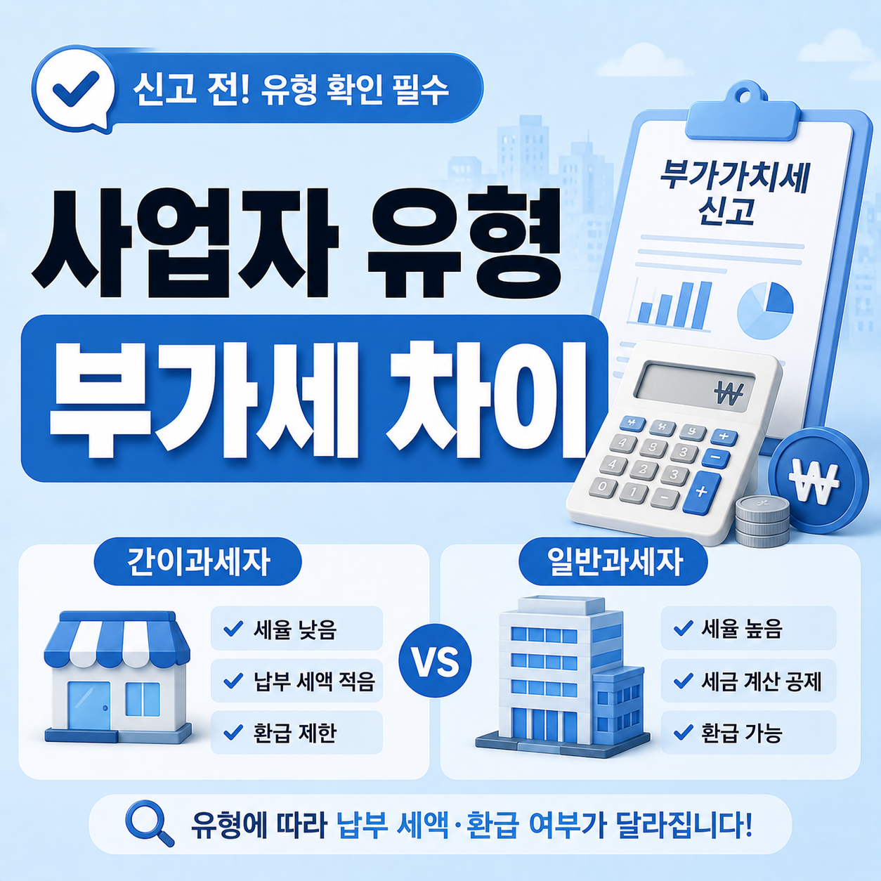 사업자 유형별 부가세 신고 결과 차이 안내