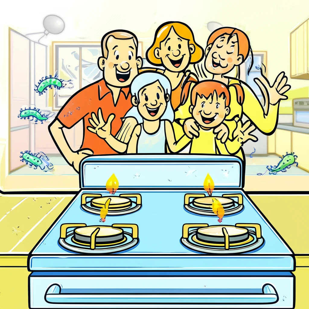 가스레인지 자가 청소하는 방법: 단계..