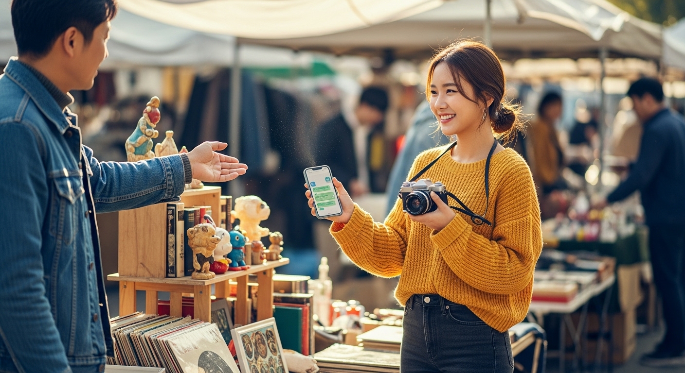 패션, IT기기 등 특정 카테고리 거래가 활발한 번개장터는 택배 거래 비중이 높습니다. 여기서 발생하는 사기의 90%는 판매자가 ‘카카오톡’이나 ‘문자’ 등 외부 메신저로 대화를 유도하는 것에서 시작됩니다. 이들은 수수료를 피하게 해주겠다며 직접 계좌이체를 요구하거나, 가짜 안전결제 피싱 링크를 보내 결제를 유도합니다.