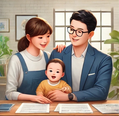 아빠 엄마 아이의 모습