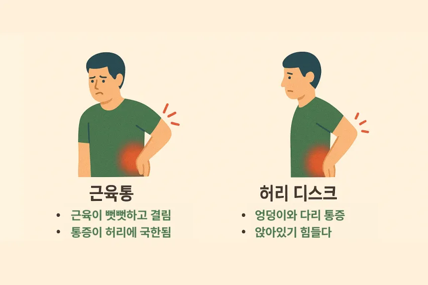 허리 근육통 빨리 푸는 법