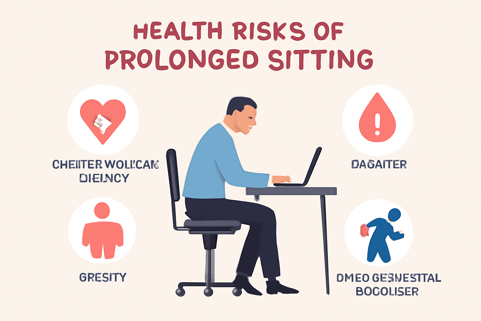 장시간 앉아 있는 모습