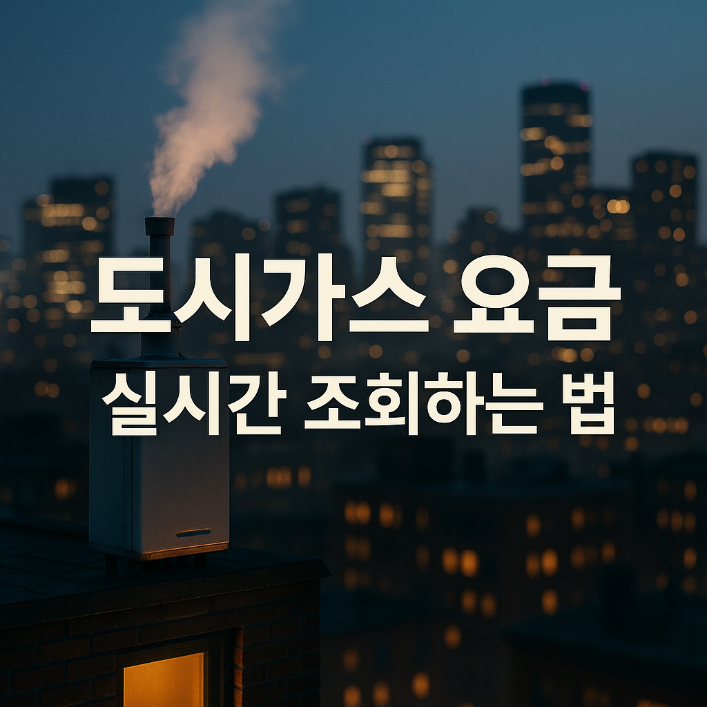 도시가스 요금 조회 실시간
