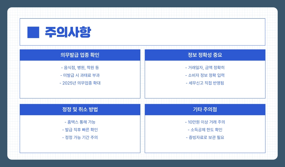 홈택스를 통한 온라인 현금영수증 발급 방법 총정리 (2025년 최신)