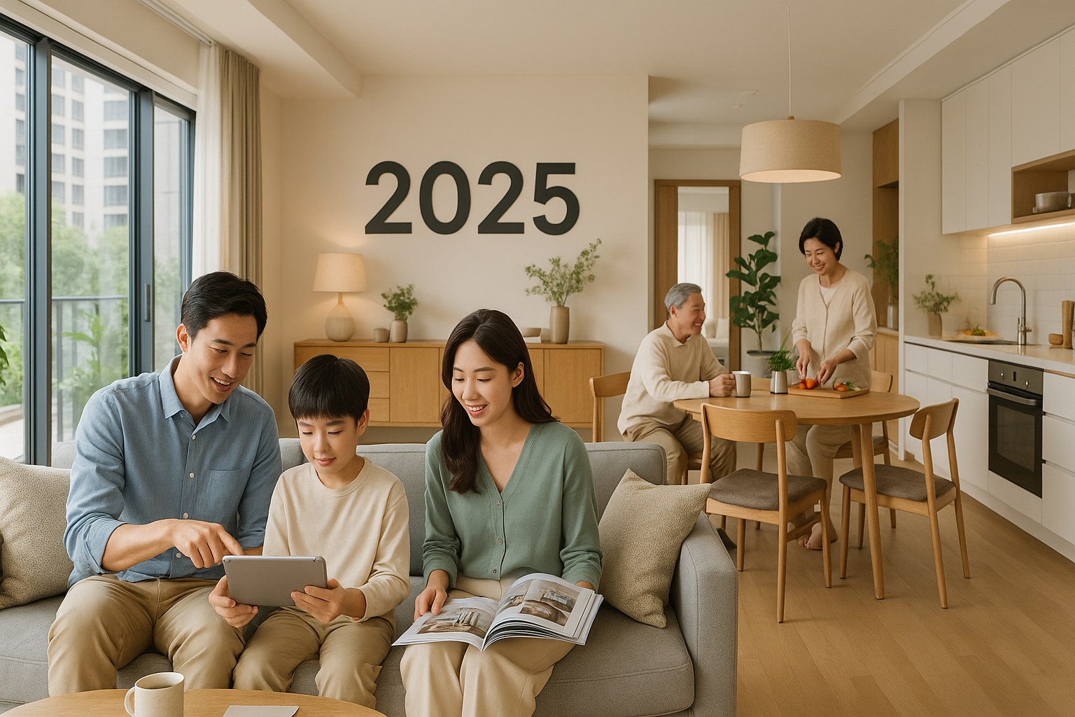 입주자 취향에 맞게 방 배치, 마감재, 수납 설계가 적용된 집