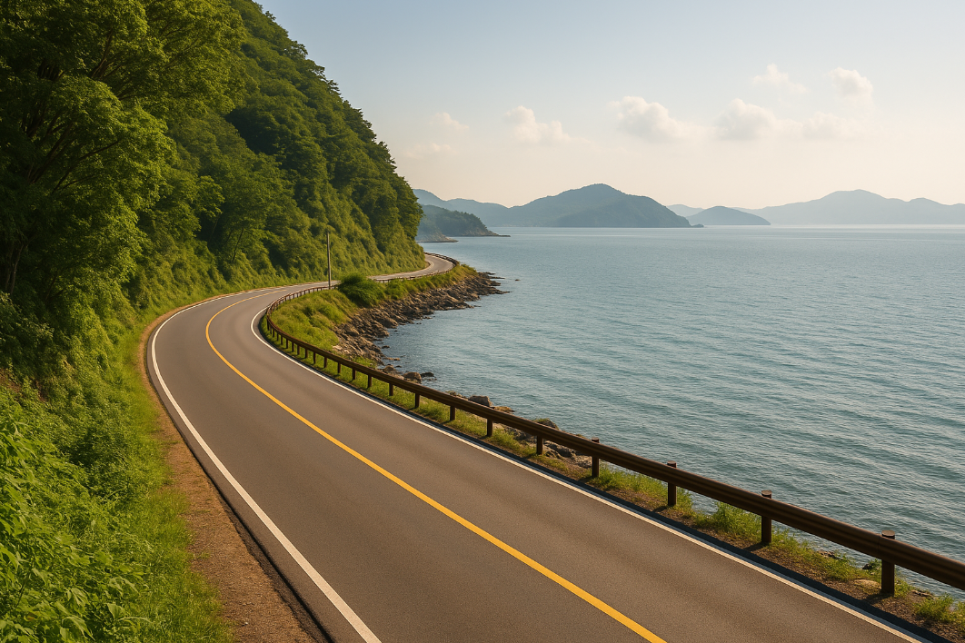 해안도로와 바다