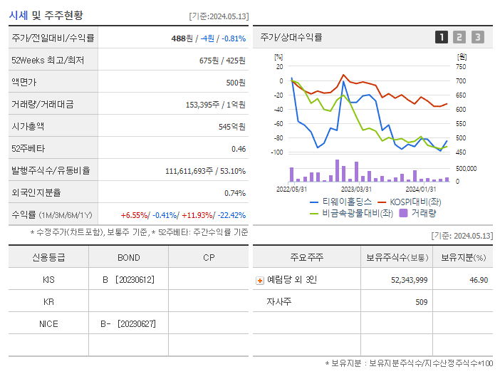 티웨이홀딩스_기업개요