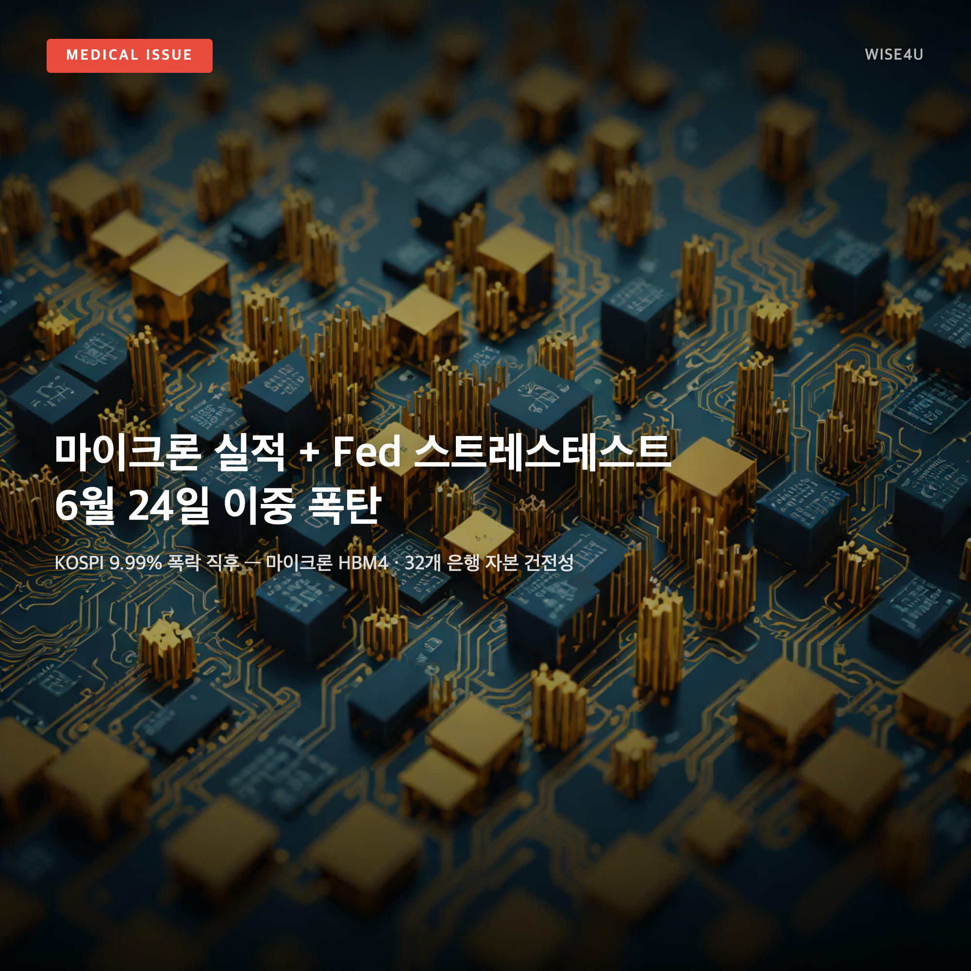 마이크론 Q3 FY2026 실적 + Fed 스트레스테스트 2026 — 6월 24일 이중 폭탄이 한국 증시에 미치는 영향