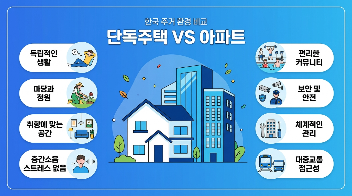 주택과 아파트의 관리구조 비교