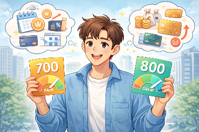신용점수 700점과 800점의 큰 차이