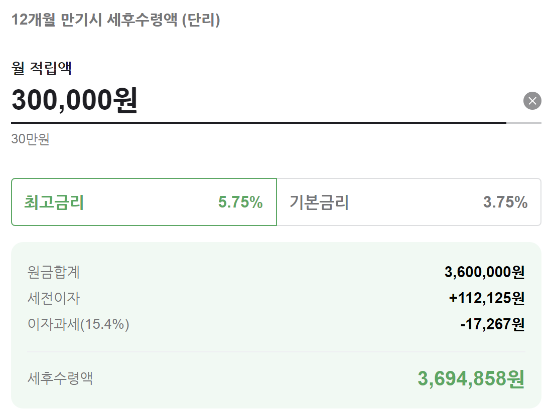 국민은행 정기적금 금리