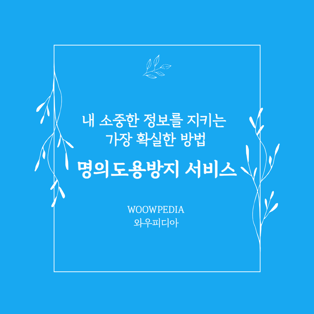 명의도용방지 서비스