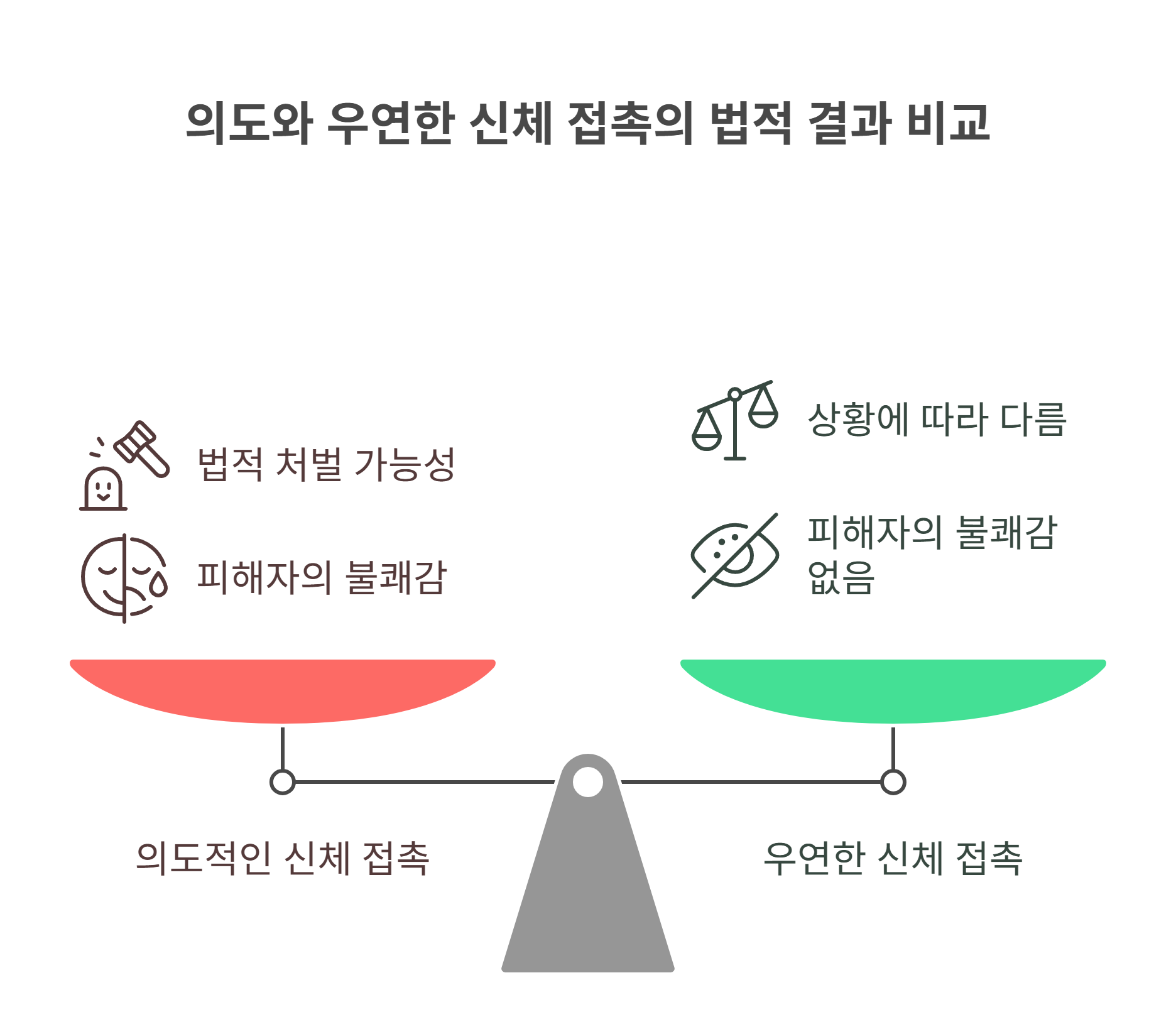 공공장소 취객 신체 접촉은 강제추행죄로 간주될 수 있을까?