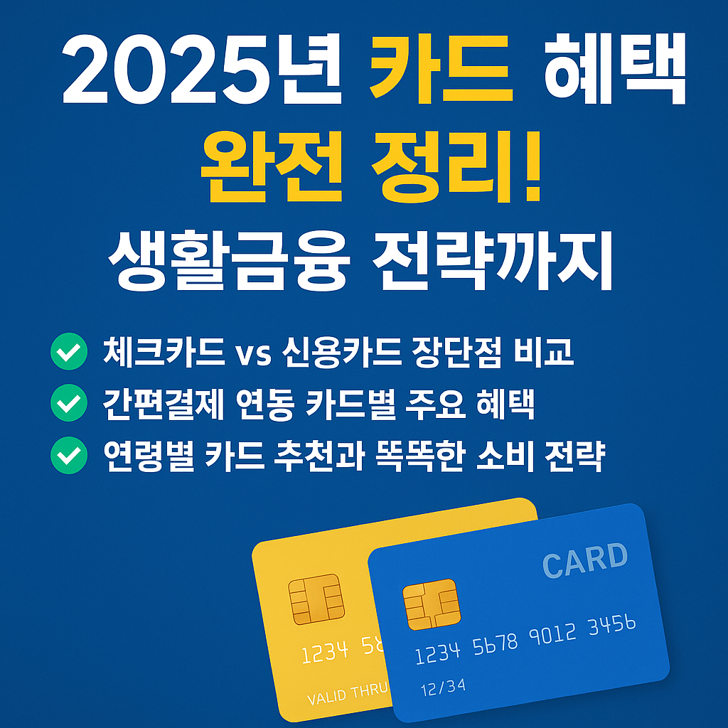 2025년 카드 혜택 완전 정리! 생활금융 전략까지