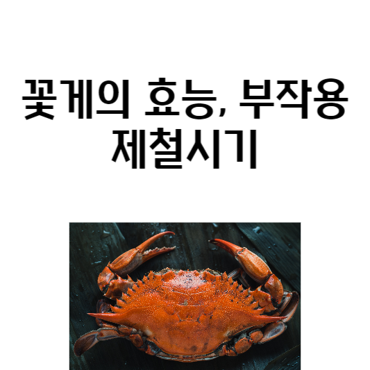 꽃게의 효능과 부작용, 제철 시기